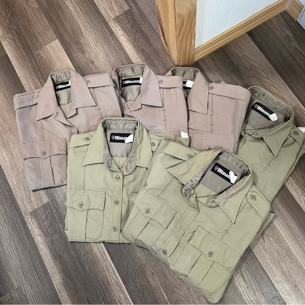 3 long sleeve 3 short sleeve Blauer women’s uniform shirts